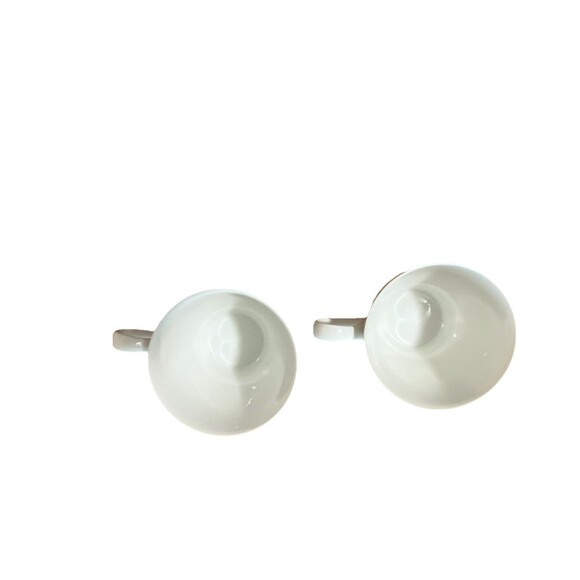 Two MCM Mikasa White Sophisticate (K1990) Fine China Coffee/Tea Cups 3' - Picture 3 of 9